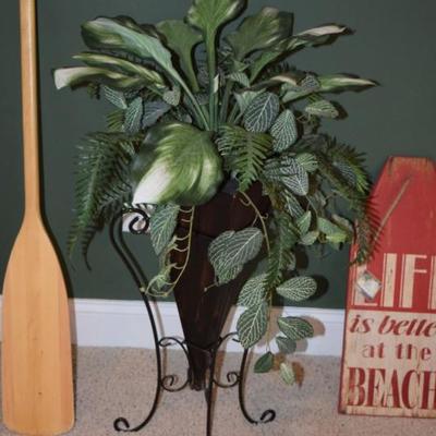 Artificial Plant in Vase Stand
