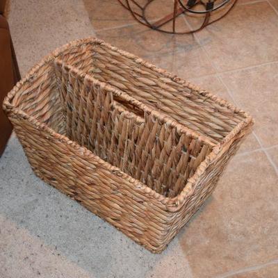  Woven Basket Magazine Holder