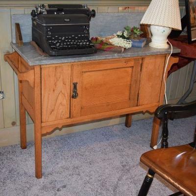 Typewriter and Stonetop Table