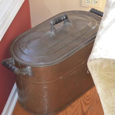 Large Metal Container w/Lid