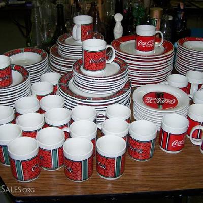 Huge lot of Coca Cola dishes, sold by the setting