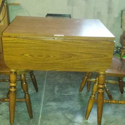 Drop Leaf Table and 2 Matching Chairs