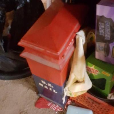 ANTIQUE MAIL BOX AND STAND