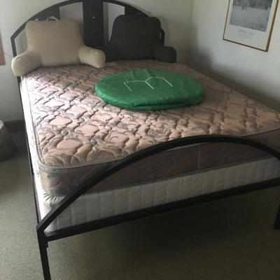 metal bed frame and mattress