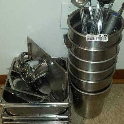 SS Bins and Utensils Lot