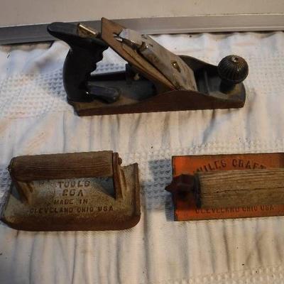 wood plane and concrete tools