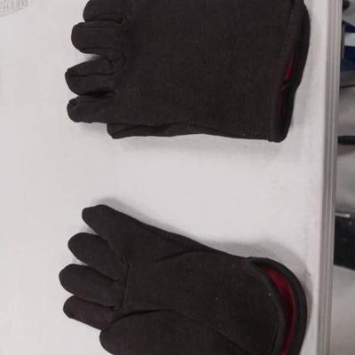 2 Packs Of Cotton Lined Work Gloves. Size Large. 1 ...