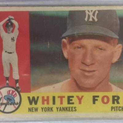 Original 1960 Topps Whitey Ford #35 New York Yanke ...