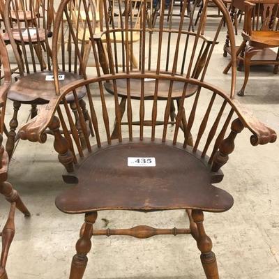 Antique Wallis Nutting knuckle arm bow back Windsor chair. Minor imperfections