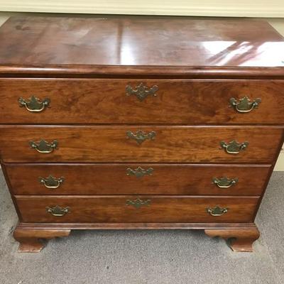 D.R. Dimes custom cherry 2 drawer Chippendale style bracket face chest file cabinet