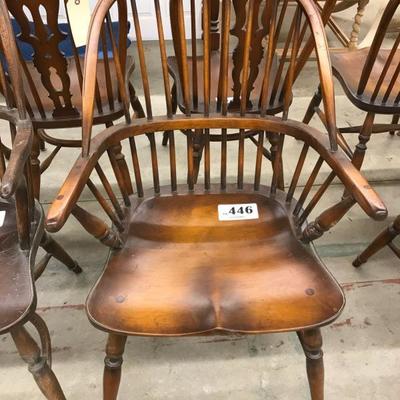 D.R. Dimes custom English style sack back Windsor arm chair