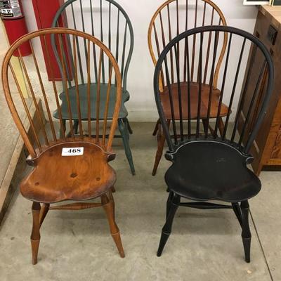 D.R. Dimes assembled set of bow back side chairs