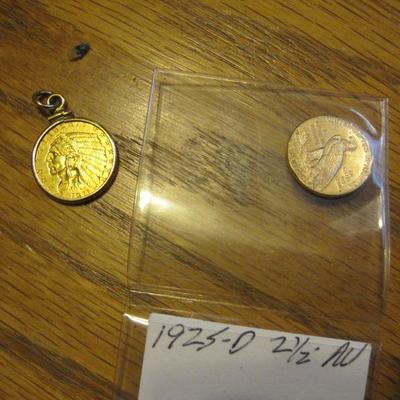 1925 $2.5 Gold Coin, 1911 $2.5 Gold coin