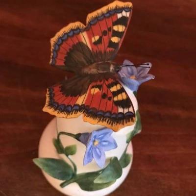 Ceramic Butterfly Bell--The Small Tortoiseshell