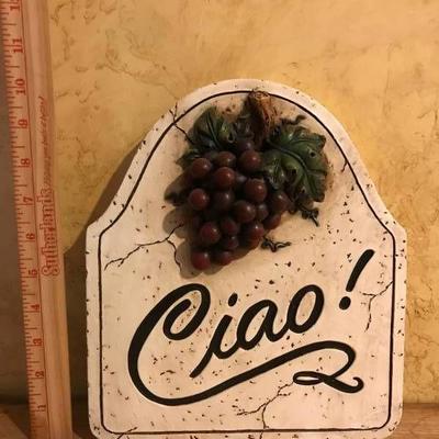 Ciao! Wine Ceramic Wall Décor