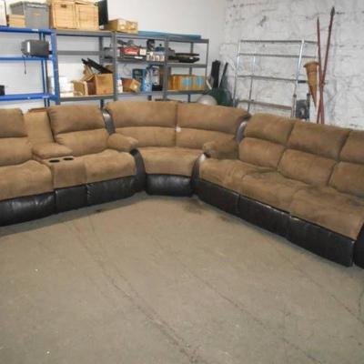 Sectional with Recliners and Cup Holders