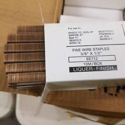 Case of Fasco Beck Fine Wire Staples.