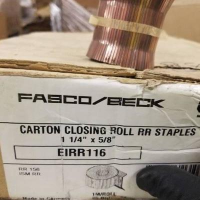 Case of Fasco Beck Closing Roll Staples