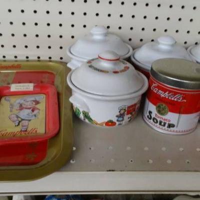 Campbell's bowls and tins