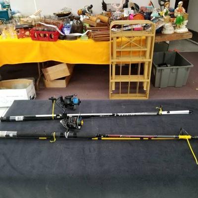 Two Fishing Rods and Spinning Reels Lot
