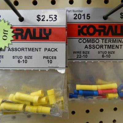 Lot of ico rally terminal assortment pack, disconn ...