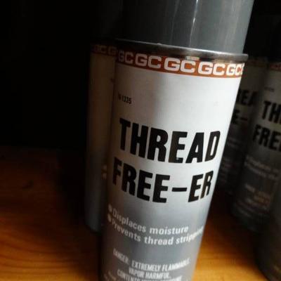 4- Cans of thread free-er.