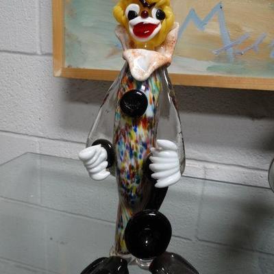 Murano glass hand blown clown figure