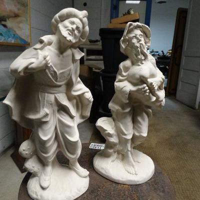 2 ceramic statues- 12 tall