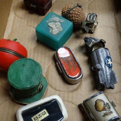10 various trinket boxes pill boxes- small-
