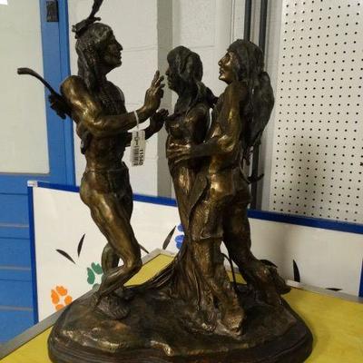 Jim Thomas Native American Bronze statue  Love Tr ...