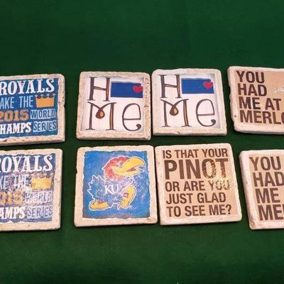 Lot (8) drink coasters