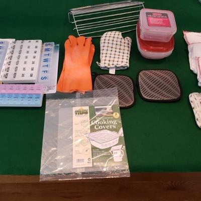 Pot Holders, towels, pill boxes, and more