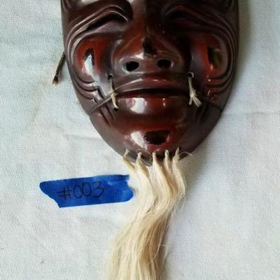 NOT003 Rare Wooden Kabuki Mask #2