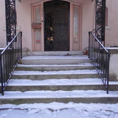 Set Of 2 Iron Stair Railings