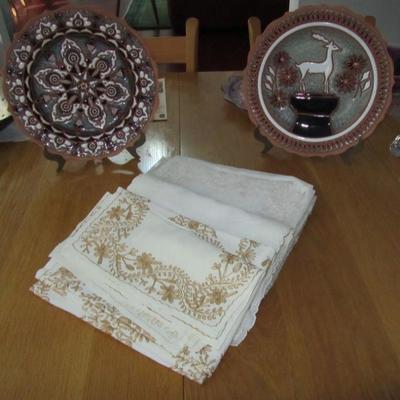 Antique beautiful silk table cloth