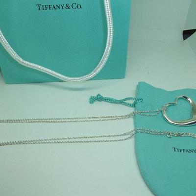 Tiffany sterling silver Peretti open heart in sterling silver.  Tiffany 30
