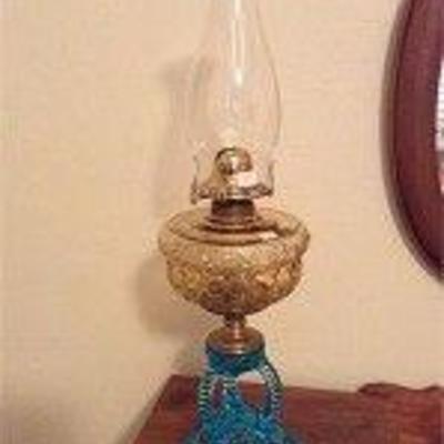EAPG Cathedral Oil Lamp
