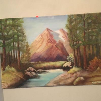 Leona Dalez Sanete Oil on Canvas KC064 Local Pickup Mountain with River running Tough Foresthttps://www.ebay.com/itm/123509573336