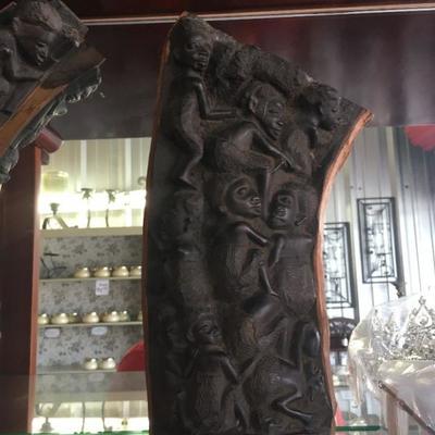 Ebony Wood Family Tree Style Makonde Sculpture #2 CW1013 https://www.ebay.com/itm/113305097380
