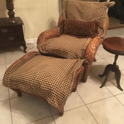 Wicker Occasional Chair and Ottoman WN1003 https://www.ebay.com/itm/123503546622