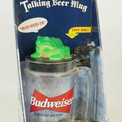 Budweiser Frog - Talking Beer Mug - In original pa ...