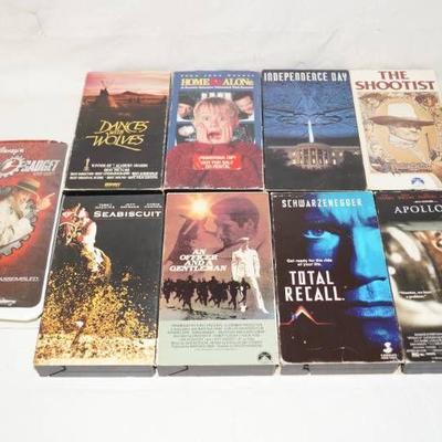 Lot of 9 Collectible VHS Movies