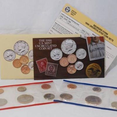 1990 - Uncirculated Coin Set US Mint - D & P Mint ...