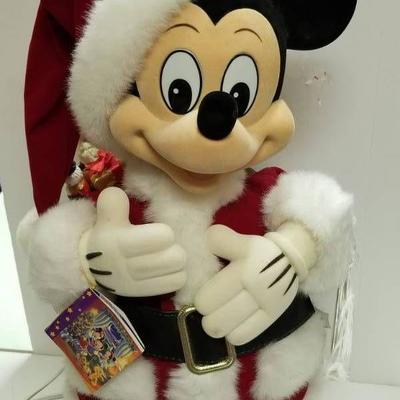 Mickey Mouse Santa Animated Motionette Music 1994 ....