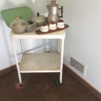 Vintage Metal Cart and Other