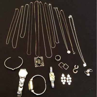 Sterling & Silver Tone Jewelry
