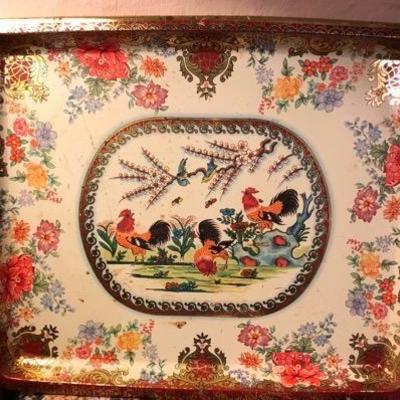 G2- DAHER DECORATED WARE ROOSTER TRAY 