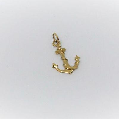 LOT 30 VINTAGE 14K YELLOW GOLD ANCHOR CHARM OR PENDANT