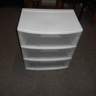 Plastic 3 Drawer Storage With Rollers