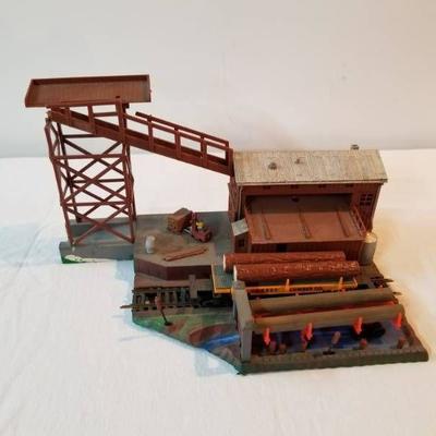 HO Scale Train Forest Lumber Mill with Car and Log ...